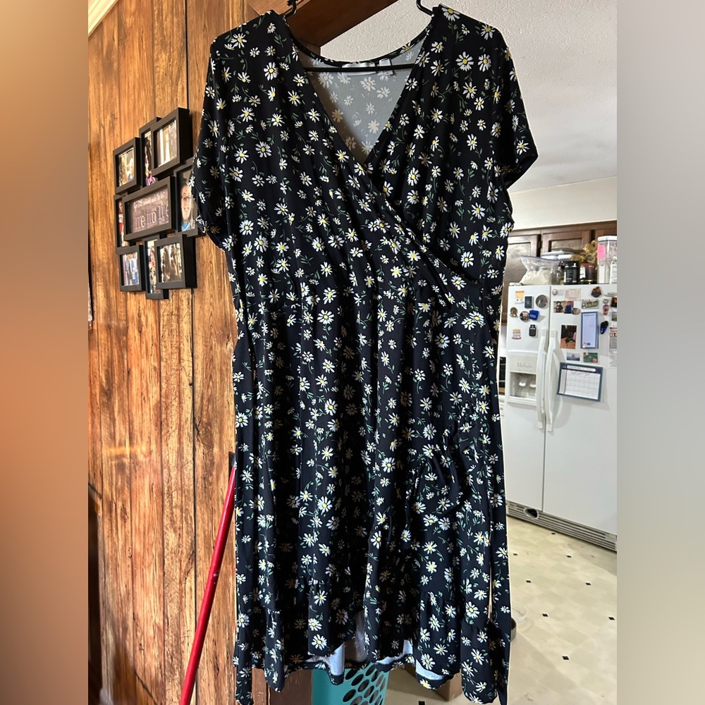 Floral Black Dress